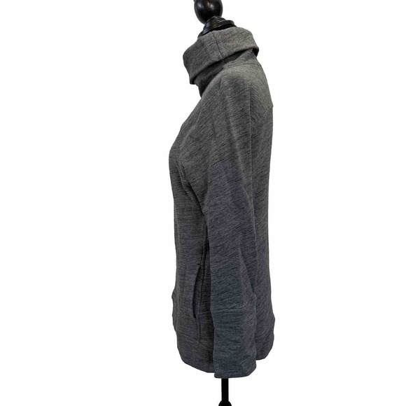 Lululemon To You Tunic Women's 6 Gray Pullover Turtleneck Heathered Grey Terry - Picture 3 of 6